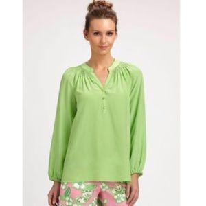 Lilly Pulitzer Elsa Top in Solid New Green